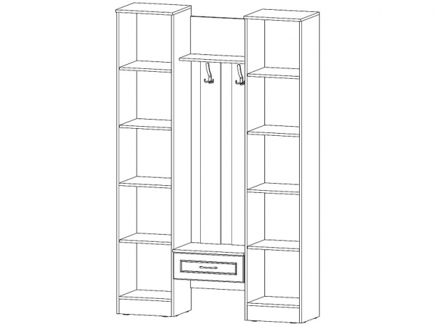 Прихожая Либерти МДФ белое дерево